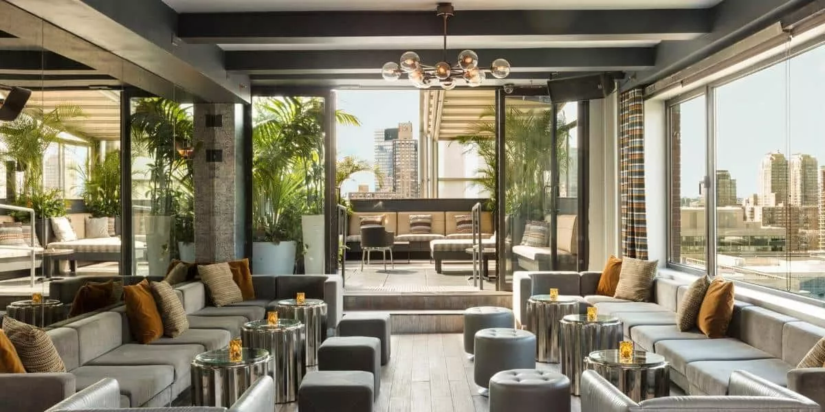 Rooftop bar at the Empire Hotel